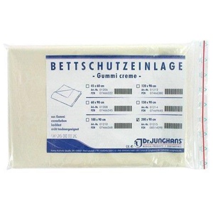 BETTSCHUTZEINLAGE Gummi 90x200 cm creme Produktbild