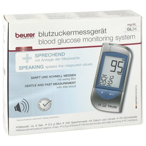 BEURER GL34 Blutzuckermessgerät mg/dl 1 St Produktbild