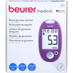 BEURER-GL44-Blutzuckermessgeraet-mmol-l-lila Produktbild