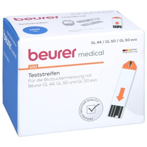 BEURER GL44/GL50 Blutzucker-Teststreifen 100 St Teststreifen Produktbild