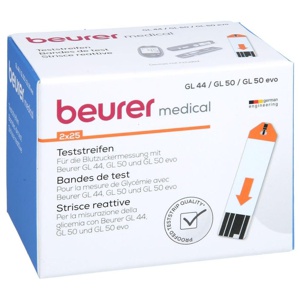 BEURER GL44/GL50 Teststreifen 50 St Teststreifen Produktbild