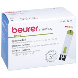 BEURER GL48/GL49 Blutzucker Teststreifen Produktbild