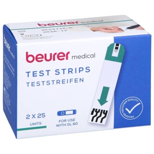 Beurer GL60 Blutzucker-Teststreifen Produktbild