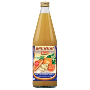 Beutelsbacher Appelsin-gulerod-ingefærsaft Økologisk Demeter   750 ml produktbillede