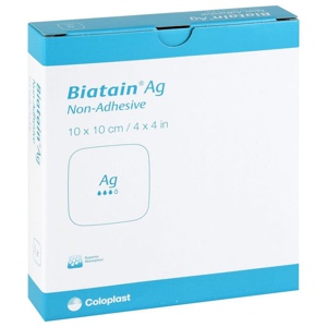 BIATAIN Ag Schaumverband 10x10 cm nicht haftend Produktbild