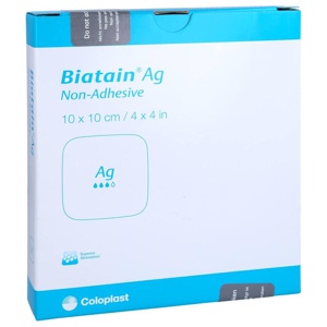 BIATAIN Ag Schaumverband 10x10 cm nicht haftend Produktbild