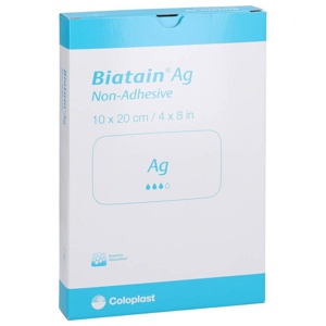 BIATAIN Ag Schaumverband 10x20 cm nicht haftend Produktbild
