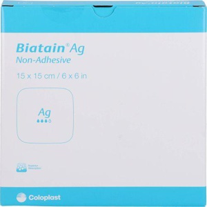 BIATAIN Ag Schaumverband 15x15 cm nicht haftend Produktbild