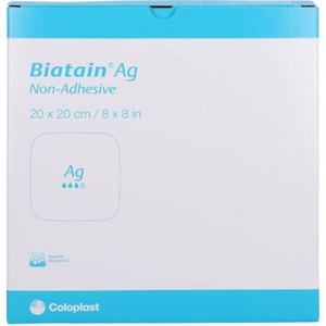BIATAIN Ag Schaumverband 20x20 cm nicht haftend Produktbild