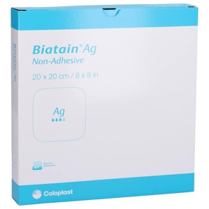 BIATAIN Ag Schaumverband 20x20 cm nicht haftend Produktbild
