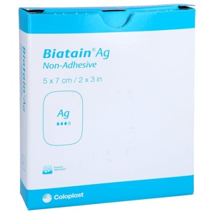 BIATAIN Ag Schaumverband 5x7 cm nicht haftend Produktbild