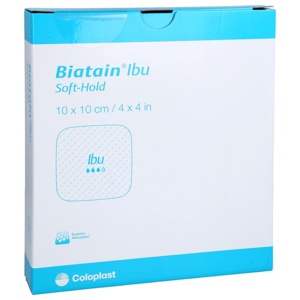Biatain Ibu Schaumverband 10x10 cm sanft haftend Produktbild