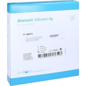BIATAIN Silicone Ag Schaumverband 10x10 cm Produktbild