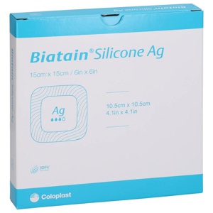Biatain Silicone Ag Schaumverband 15x15 cm Produktbild