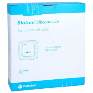 Biatain Silicone Lite Schaumverband 5 x 5 cm 5 St Verband Produktbild