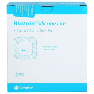 BIATAIN Silicone Lite Schaumverband 7,5x7,5 cm Produktbild