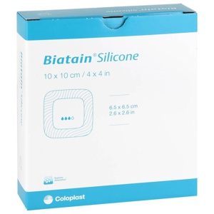 BIATAIN Silicone Schaumverband 10x10 cm 10 St Verband Produktbild