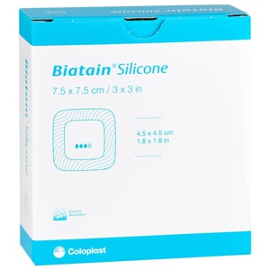 BIATAIN Silicone Schaumverband 7,5x7,5 cm Produktbild