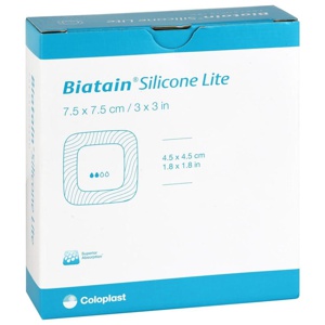 BIATAIN Silikon Lite Schaumverband 7,5x7,5 cm Produktbild