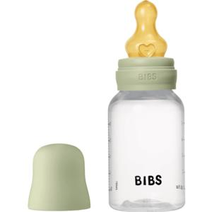 BIBS Baby Bottle Round Latex 150 ml Slow Flow Sage produkt bild