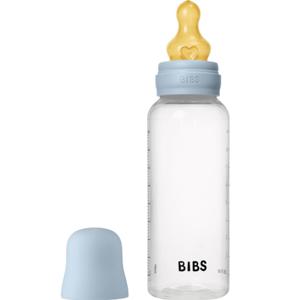 BIBS Baby Bottle Round Latex Medium Flow Baby Blue 270 ml produkt bild