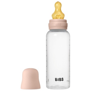 BIBS Baby Bottle Round Latex Medium Flow Blush 270 ml produktbilde