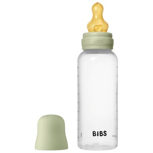 BIBS Baby Bottle Round Latex Medium Flow Sage 270 ml produktbilde