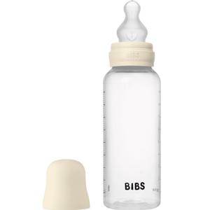 BIBS Baby Bottle Round Silicone 270 ml Medium Flow Ivory produkt bild
