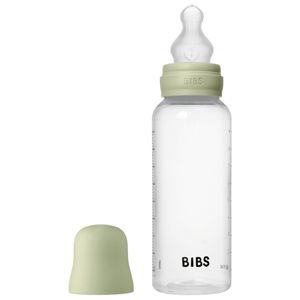 BIBS Baby Bottle Round Silicone Medium Flow Sage 270 ml produktbilde