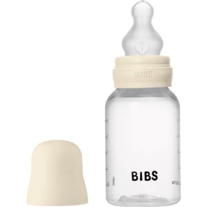 BIBS Baby Bottle Round Silicone Slow Flow Ivory 150 ml produkt bild