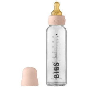 BIBS Baby Glass Bottle Complete Set Latex 225 ml Blush produkt bild