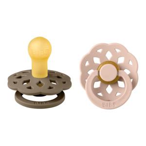 BIBS napp Boheme latex 2-pack 0-6mån dark oak/blush produkt bild