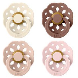BIBS Pacifier Boheme 4-pak Ivory/Blush/Woodchuck/Blossom Size 2 produktbillede