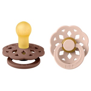 BIBS Pacifier Boheme Latex Woodchuck/Blush Size 1 2 2 st produkt bild
