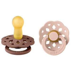 BIBS Pacifier Boheme Latex Woodchuck/Blush Size 2 2 2pcs produktbillede