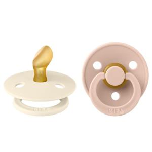 BIBS Colour 2-pack Latex Size 1 Anatomical Ivory/Blush produkt bild