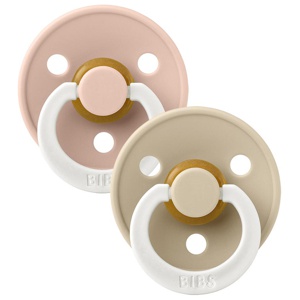 BIBS Colour 2-pack Latex Size 1 Blush Glow/Vanilla Glow produkt bild