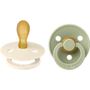 BIBS Colour 2-pack Latex Size 2 Symmetrical Ivory/Sage produkt bild