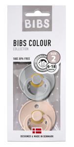 BIBS Colour Collection Napp Cloud / Blush 6-18 månader 2-pack produkt bild
