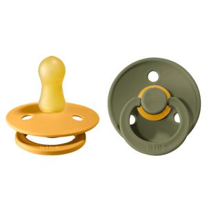 BIBS Colour Latex Size 1 Honey Bee/Olive 2-pack produkt bild
