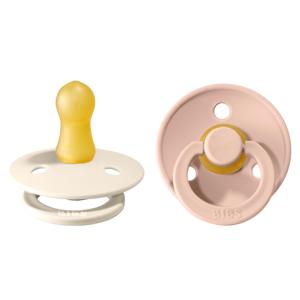 BIBS Colour 2-pack Latex Size 1 Ivory/Blush produkt bild