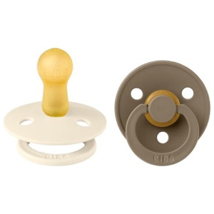 BIBS Pacifier Colour Latex Elfenben/Dark Oak Size 2 2 st produkt bild