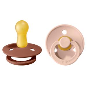 BIBS Pacifier Colour Latex Woodchuck/Blush Size 2 2 st produkt bild