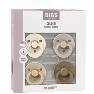 BIBS Colour Latex Rund Ivory/Sand/Vanilla/Dark Oak 4 pak - Flere størrelser produktbillede
