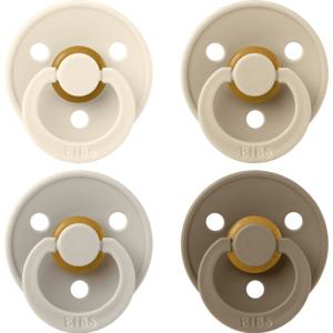 BIBS Pacifier Colour Latex 0+ månader Size 1 Ivory/Sand/Vanilla/Dark Oak 4 st produkt bild