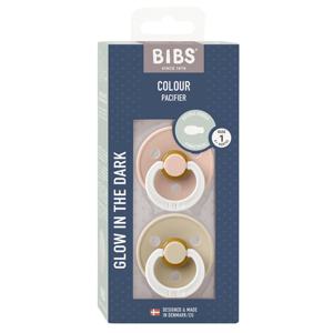 BIBS Colour Latex Size 1 Symmetric Blush GLOW/Vanilla GLOW 2-pack produkt bild