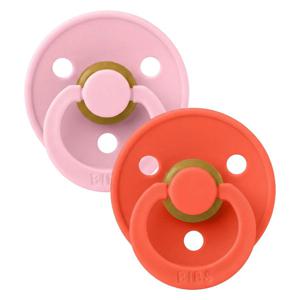 BIBS Colour Latex Size 2 Baby Pink/Tango 2-pack produkt bild