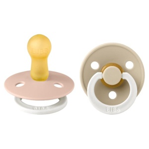 BIBS Pacifier Colour Latex Size 2 Blush Glow/Vanilla Glow Size 2 produktbillede