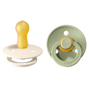 BIBS Colour 2-pack Latex Size 2 Ivory/Sage produkt bild