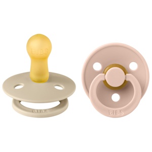BIBS Pacifier Colour Latex Vanilla/Blush Size 2pcs produktbillede